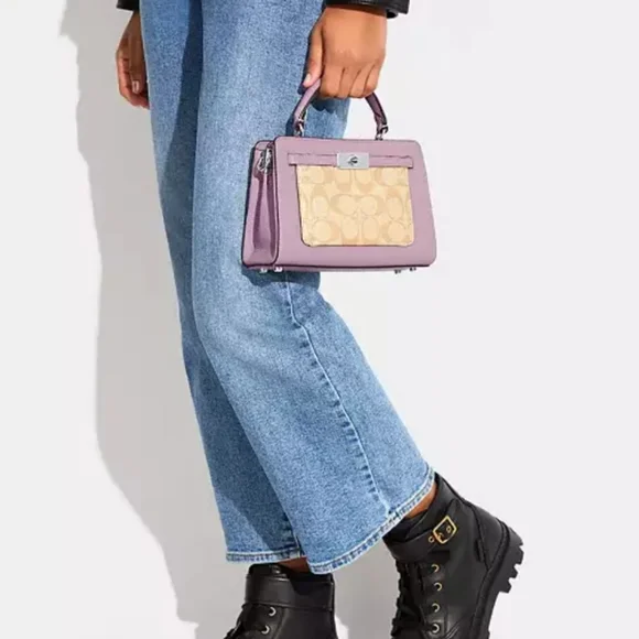 COPY - NWOT Coach Mini Lane Top Handle In Signature Canvas - Picture 10 of 11